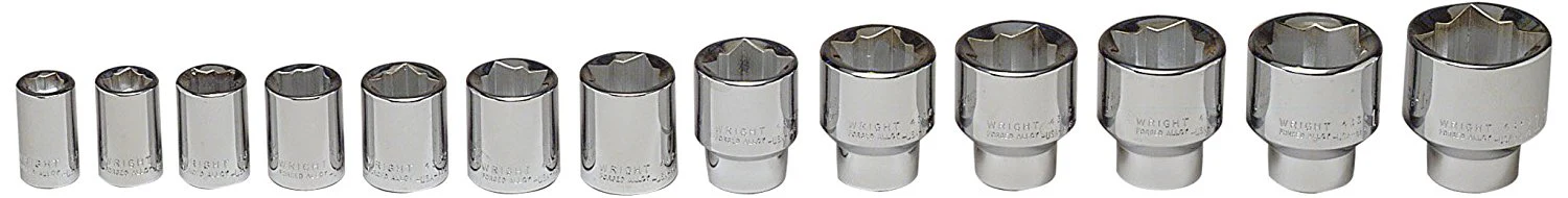 1/2" Drive 13 Piece 8 Point Socket Set 7/16" - 1-1/4" (450WR)