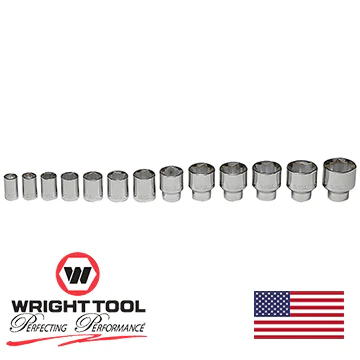 1/2" Drive 13 Piece 8 Point Socket Set 7/16" - 1-1/4" (450WR) - Image 2