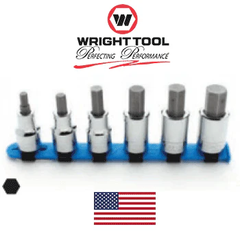 Wright Tool 1/2" Drive 6 Piece Metric Hex Socket Set (453WR) - Image 2