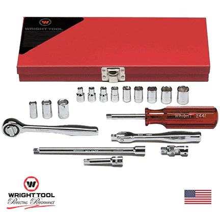 1/4" Drive 18 Piece 6 Point Standard & 8 Point Standard Socket Set (218WR) - Image 2