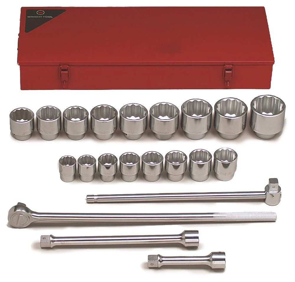 1" Drive 21 Piece 12 Point Standard Socket Set (821WR)