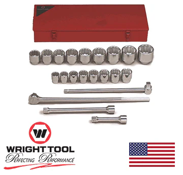 1" Drive 21 Piece 12 Point Standard Socket Set (821WR) - Image 2