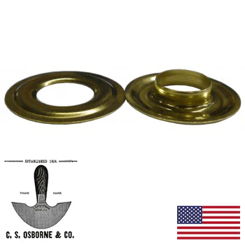 1 GR. 1/4" I.D. USA  Plain Brass Grommet (G1-0) - Image 2