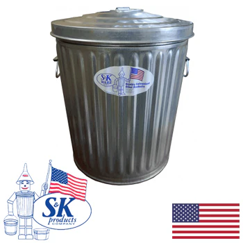 10 Gallon Galvanized Trash Can w/ Side Loops (90264) - Image 2