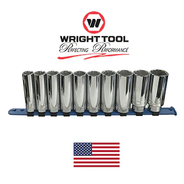 1/2" Dr. Wright Socket Set #473 10 Pc. 12 Pt. Deep Metric 16-26MM (473WR) - Image 2