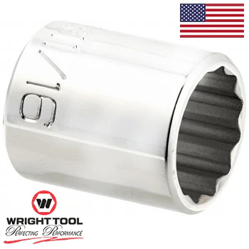 Wright Tool 3122 3/8" Drive 12 Point Standard Socket, 11/16" (3122WR) - Image 2