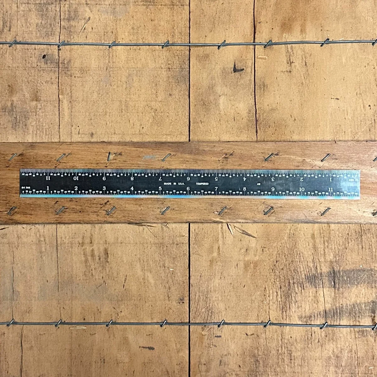 PEC 12" 4R Rigid Black EZ-Read Tempered Rule (32nds/64ths & 8ths/16ths) w/ Blemish (780026) - Image 2