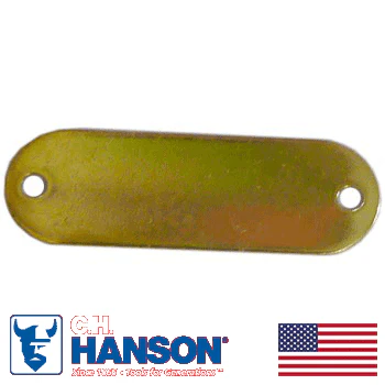 18 Gauge 5/8  x 1 29/32  Solid Brass Nameplate (21B) - Image 2