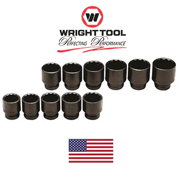 3/4" Drive 11 Piece 12 Point Impact Socket Set 1-5/16" to 2" #604 (604WR) - Image 2