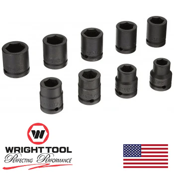 3/4" Drive 9 Piece Wright #609 Standard Impact Socket Set 3/4-1-1/4" (609WR) - Image 2