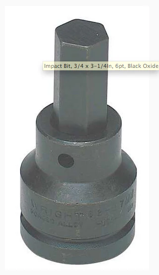 3/8" - 3/8" Dr. Impact Hex Bit Socket (32B12WR)