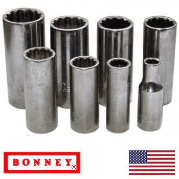 3/8 Drive Deep 12 Point Bonney Socket Set (TL28SS) - Image 2