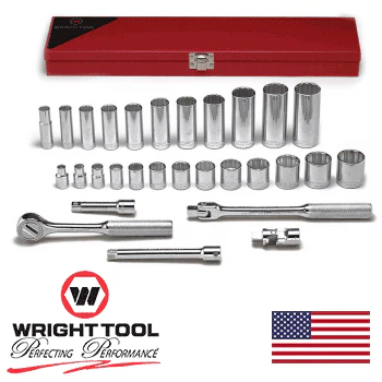 3/8" Drive 29 Piece 12 Point Standard & Deep Socket Set (340WR) - Image 2