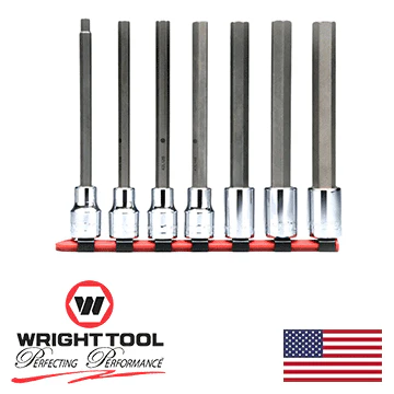 3/8" Drive 7 Piece Hex Bit Socket Set - Long Length (316WR) - Image 2