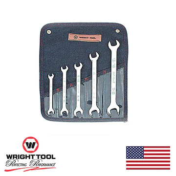 5 Piece Open End Full Polish Wrenches 3/8" - 7/8" (735WR) - Image 2