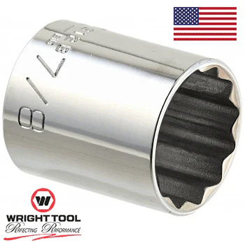 Wright Tool 3128 3/8" Drive 12 Point Standard Socket, 7/8" (3128WR) - Image 2