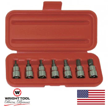 7 Pc. 3/8" Dr. Wright Hex Bit Socket Set 1/8 - 3/8  (305WR) - Image 2