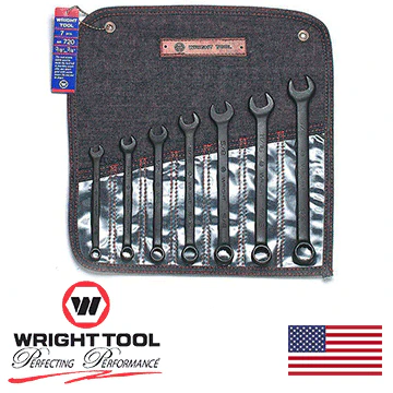 7 Piece 12 Point Black Combination Wrench Set (720WR) - Image 2