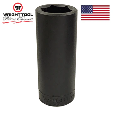 3/8" Dr. Wright 9mm 6 Pt. Deep Metric Impact Socket (39-09MMWR) - Image 2