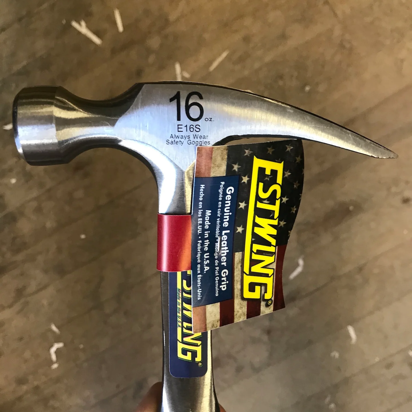 Estwing 16 oz Leather-Handled Rip Hammer (E16S) - Image 2