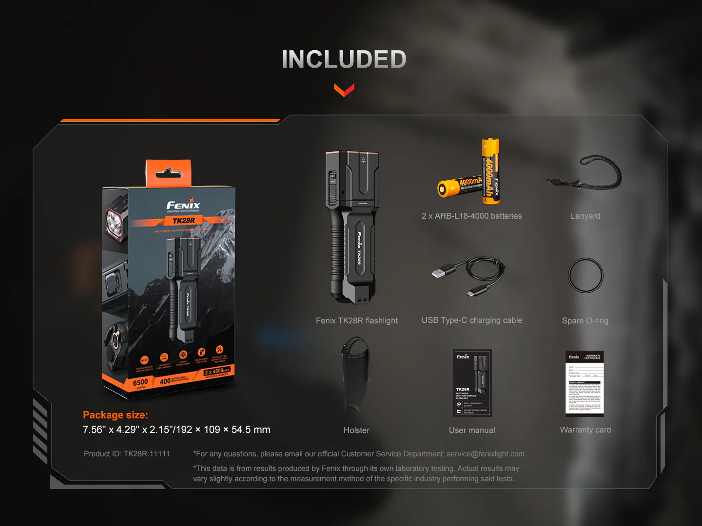 Fenix Multi-LED High-Performance Flashlight - 6500 Lumens (TK28R) - Image 10