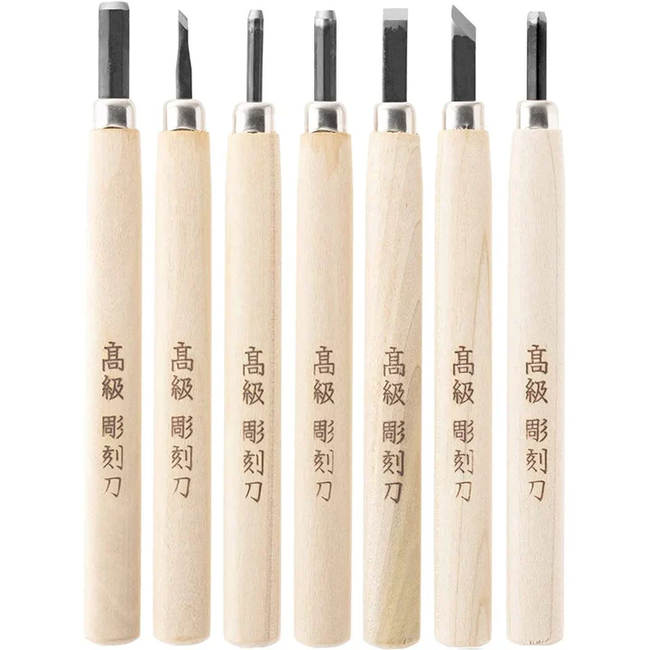 Kakuri Toshigoro 7pc Woodcarving Knives Set (13061-K) - Image 3