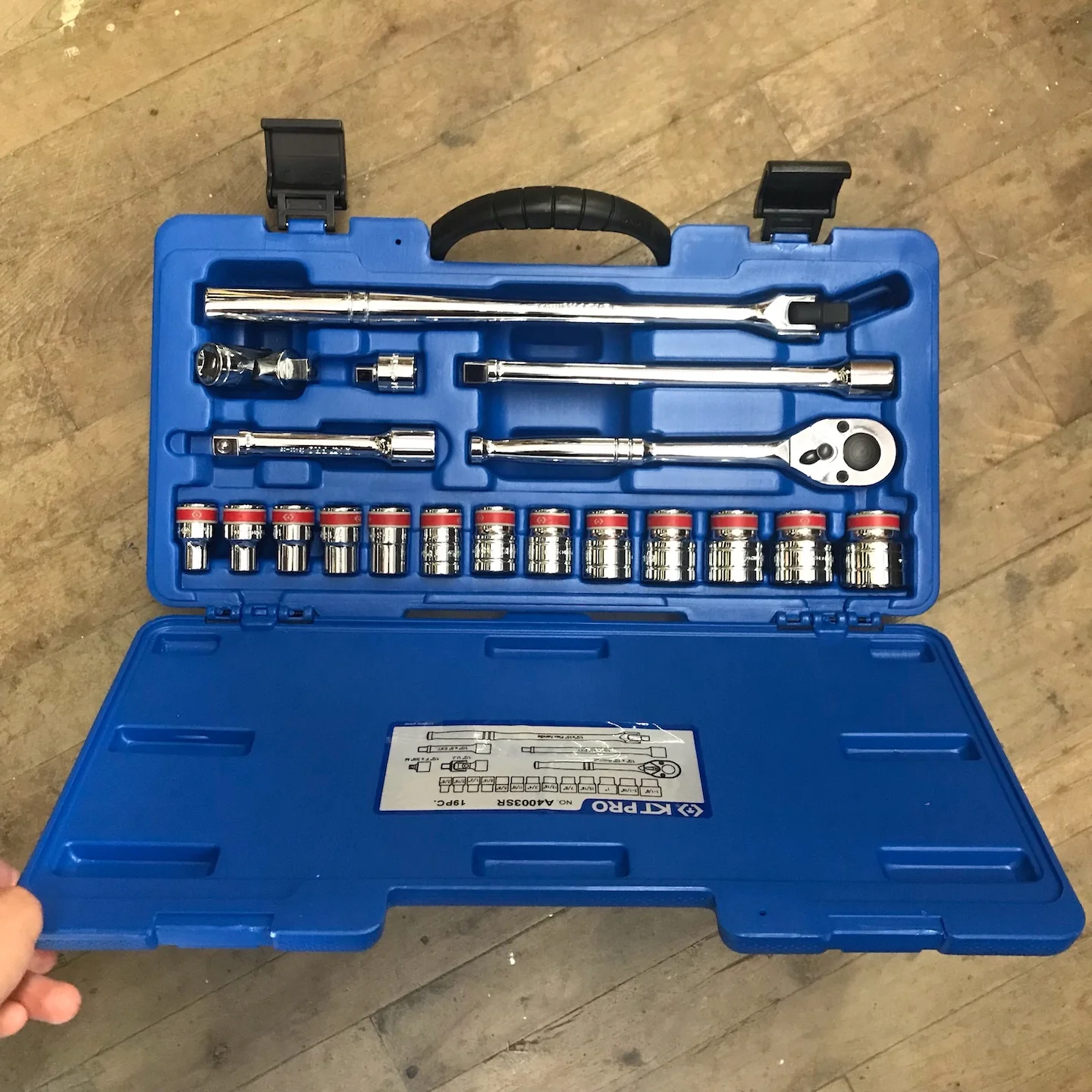 KT Pro 19 Pc 1/2" Drive Socket Wrench Set (A4003SR) - Image 3