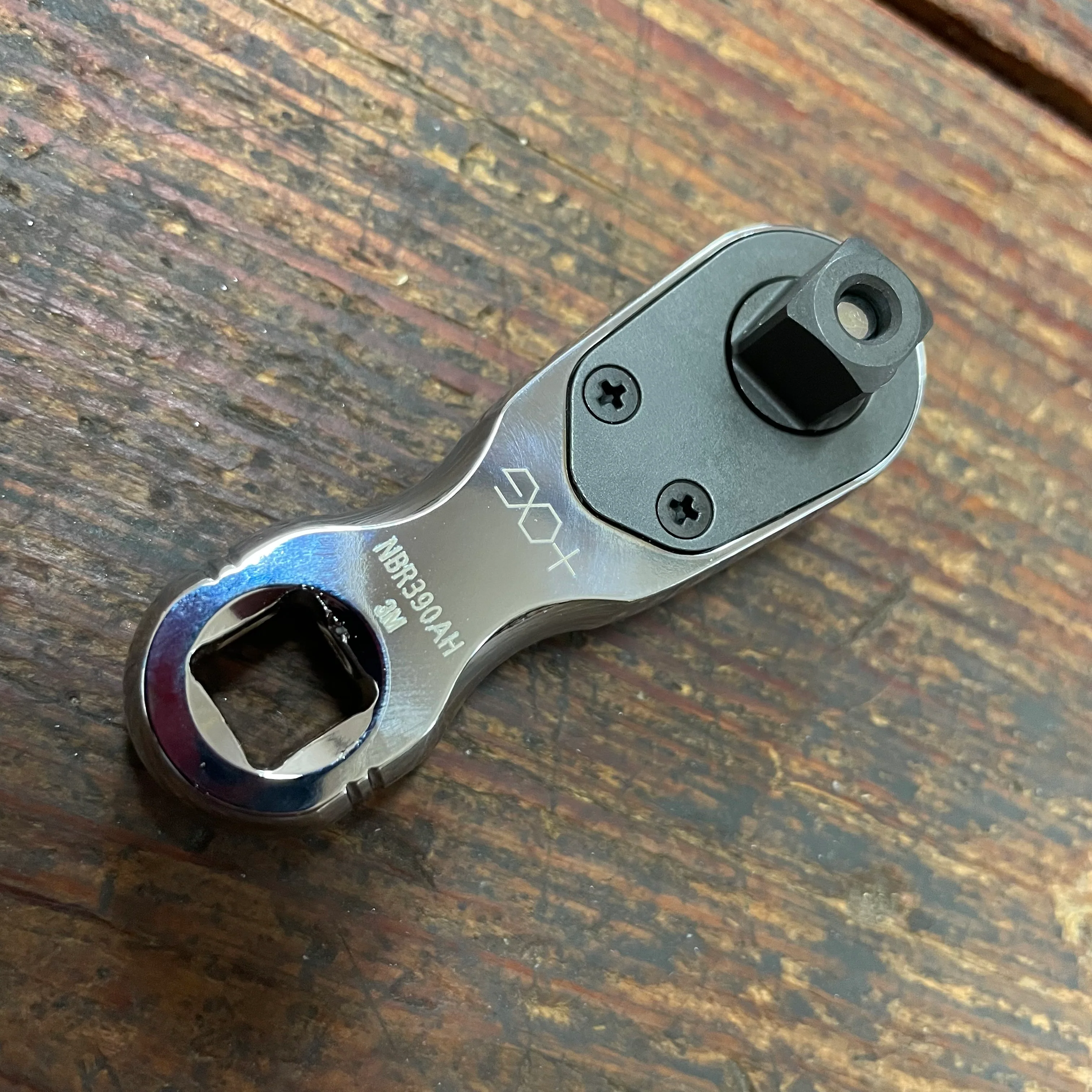 Nepros 3/8" Dr. Stubby Handle Ratchet 90 Teeth (NBR390AH) - Image 3