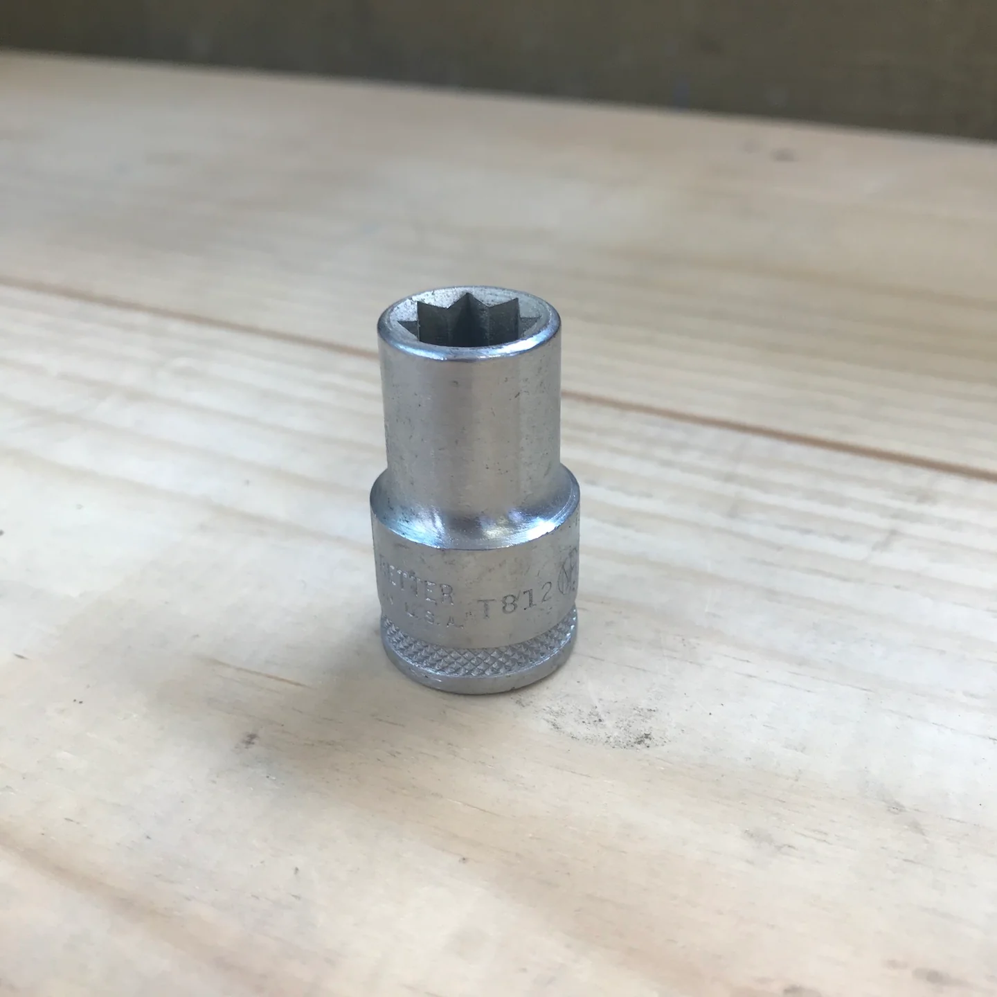 None Better 1/2" Drive 3/8" 8 Pt. US Socket (T812) - Image 2