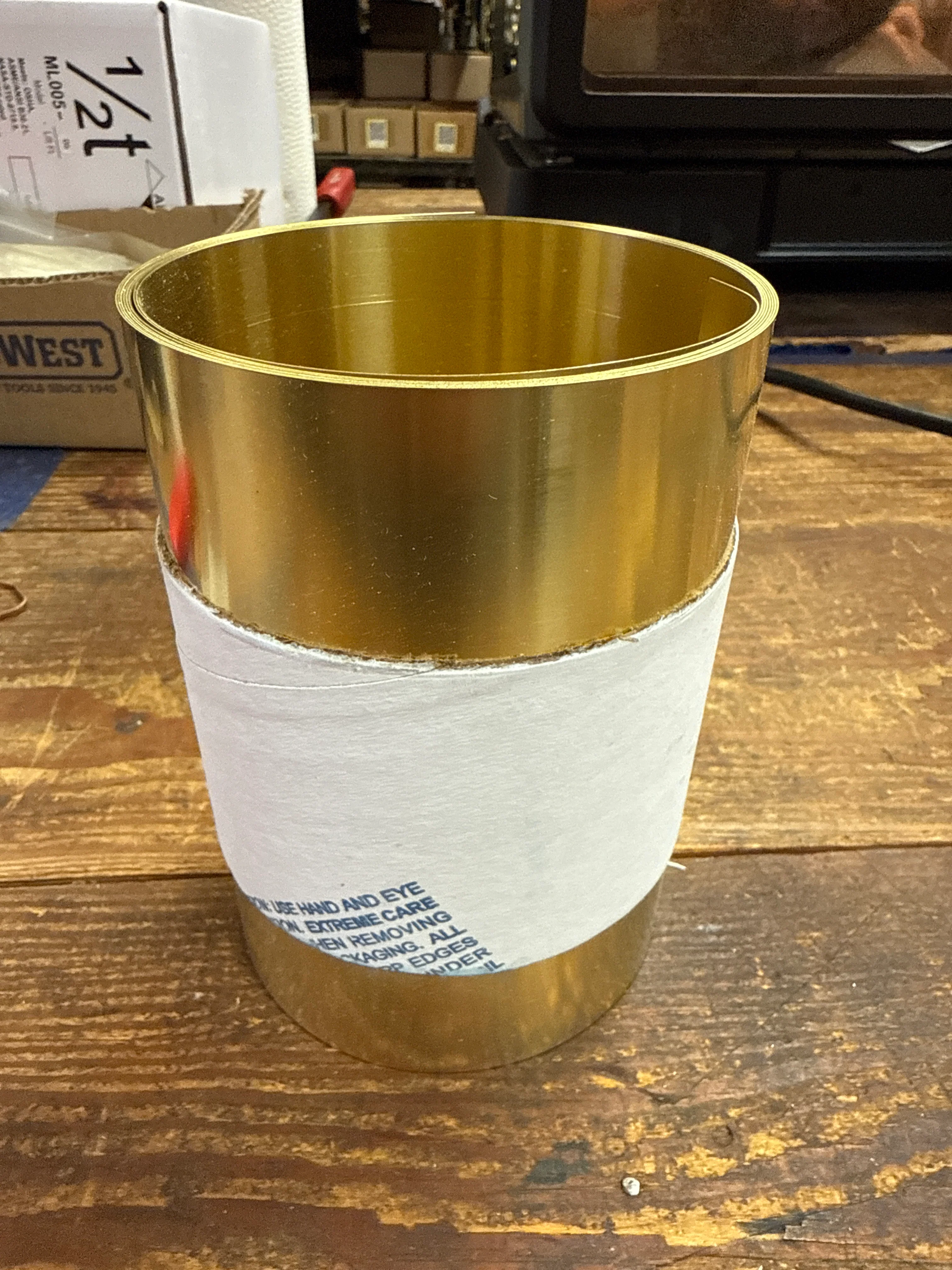 Precision Brand 0.015" Brass Shim Stock 6" x 100" Roll (17S15) - Image 2