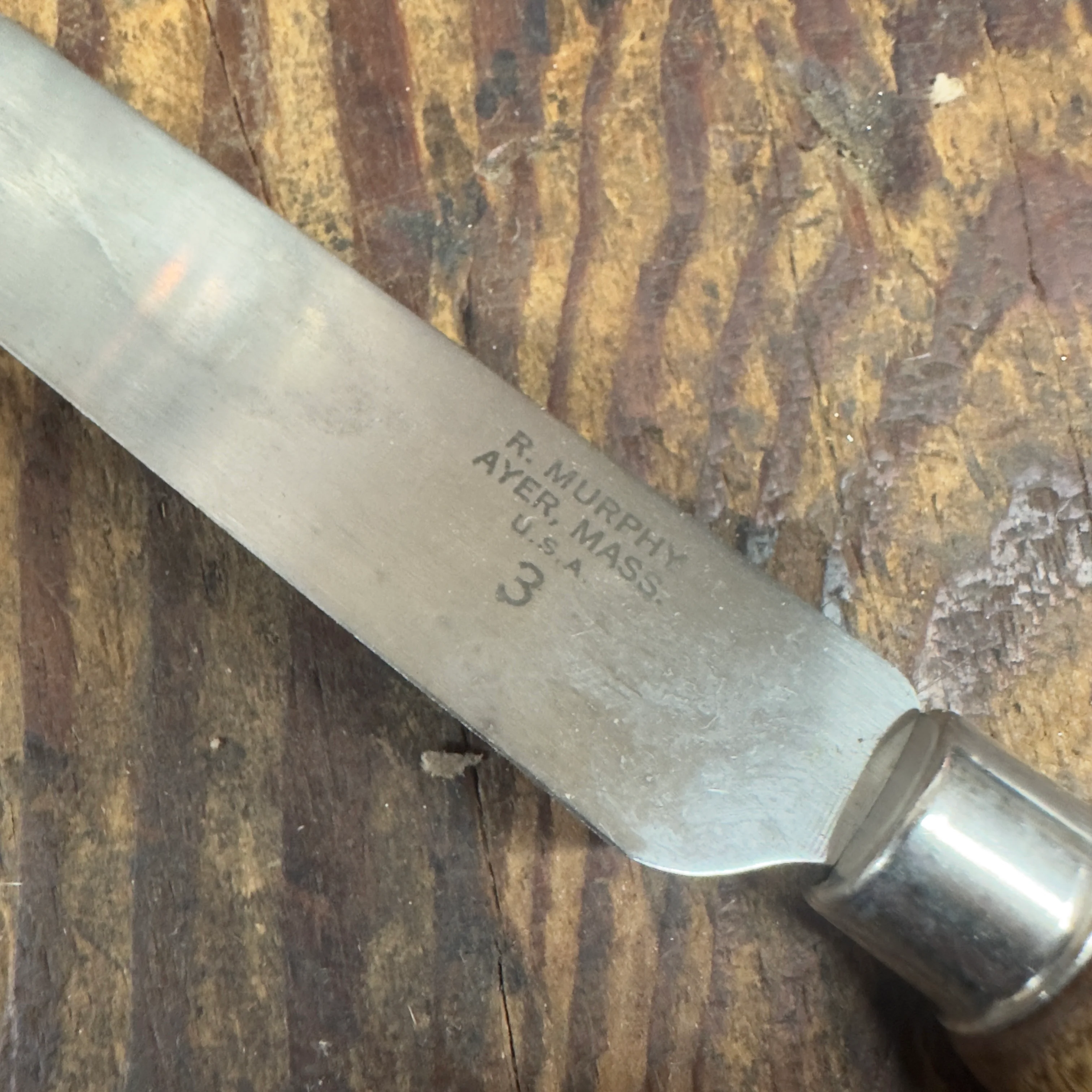 R. Murphy #3 Round Point "Blemished" Shoe Knife 3-1/2" Blade w/ Brown Handle (86843) 3RDPT - Image 2