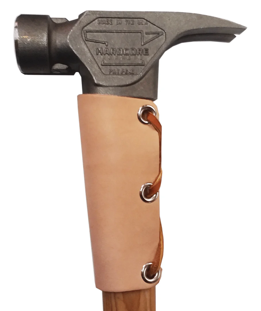 US Made Top Grain Leather Hammer & Hatchet Collar w/ Eyelets & Laces (HC1) - Image 3