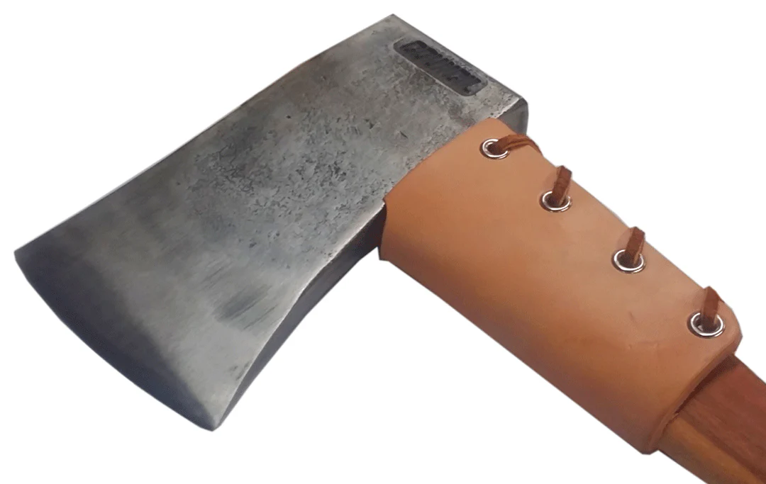 US Made Top Grain Leather Axe Collar w/ Eyelets & Laces (AC1) - Image 4