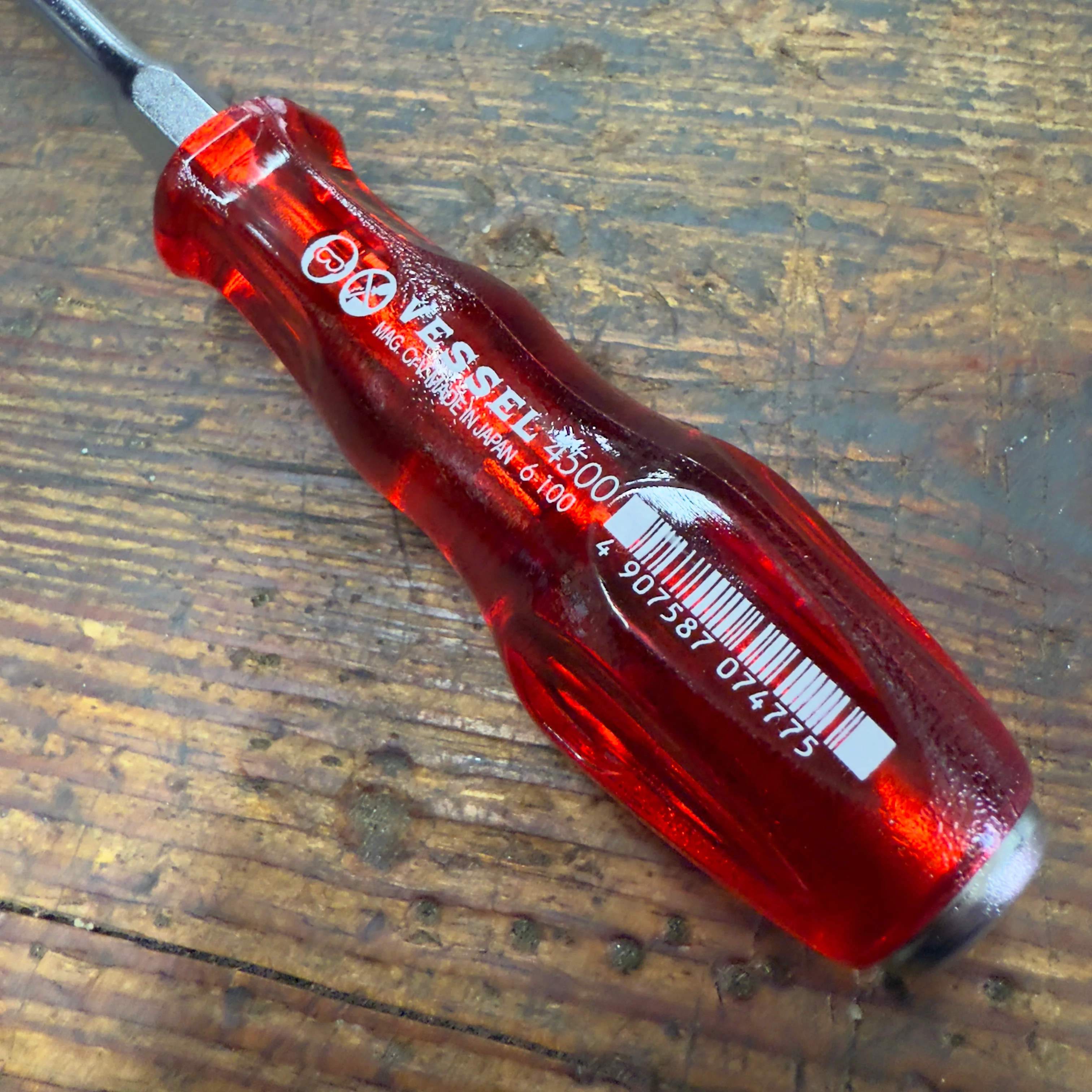 Vessel Slotted 6 x 100mm Power Grip Screw Driver (4500S6100) - Image 2