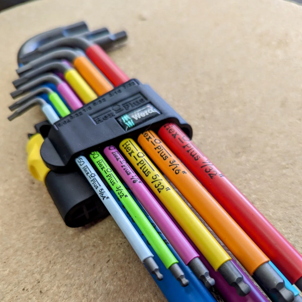 Wera 950/9 Hex-Plus Multicolour Imperial 2 BlackLaser L-key set, 9 pieces (05022640001) - Image 2