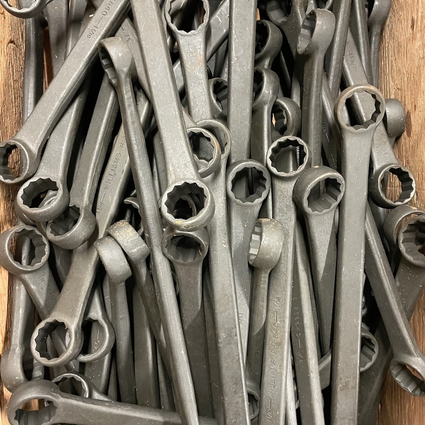 Williams NOS WWII Era Box End 1 1/16 x 1 1/8 Wrench - Image 4